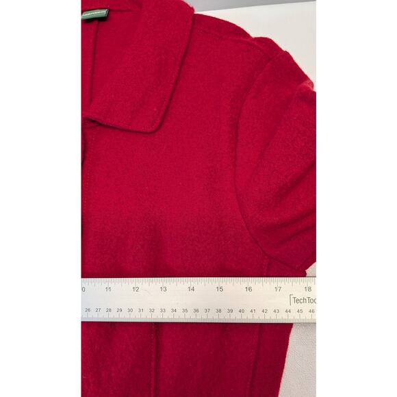 Geiger Vtg Red Button Up Cardigan Blazer Darted Jacket Wool 40 Austria Medium - Picture 7 of 13